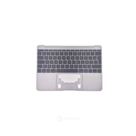 CLAVIER COMPLET AVEC TRACKPAD Seconde Vie TBE ARGENT MACBOOK 12 A1534 EMC 3099