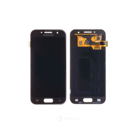 Ecran complet sans chassis noir original refurb samsung GALAXY A3 2017 - GH97-19732A